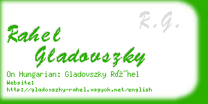 rahel gladovszky business card